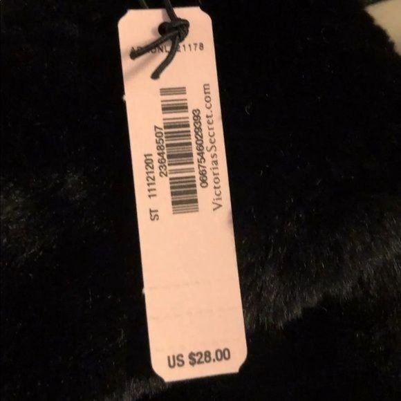 Victoria’s Secret Black Quilted Large Christmas Stocking - Picture 5 of 5